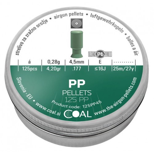 ΣΚΑΓΙΑ ΑΕΡΟΒΟΛΟΥ COAL PLASTIC PELLETS 125PP 4,5mm 125τμχ